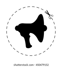 Megaphone; loudspeaker  - black vector icon