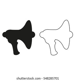 Megaphone; loudspeaker -  black vector icon
