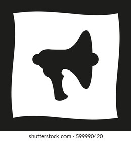 Megaphone; loudspeaker  - black vector icon