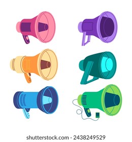 megáfono altavoz bullhorn para comunicación atención anuncio charla equipo de audio