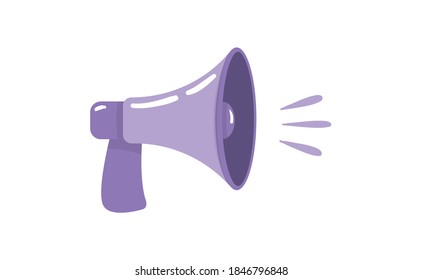 Megaphone, Loudspeaker cartoon vector illustration. Alert and announcement symbol.