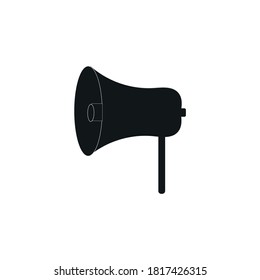 Megaphone loudspeaker flat icon for apps and websites
