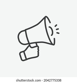 Megaphone Loudspeaker Flat Vector Icon