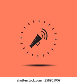 Megaphone, loudspeaker icon.