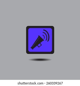 Megaphone, loudspeaker icon.