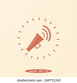 Megaphone, loudspeaker icon.