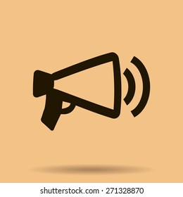 Megaphone, loudspeaker icon
