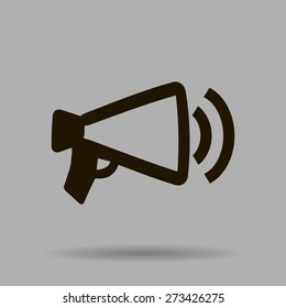 Megaphone, loudspeaker icon