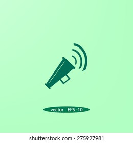Megaphone, loudspeaker icon.