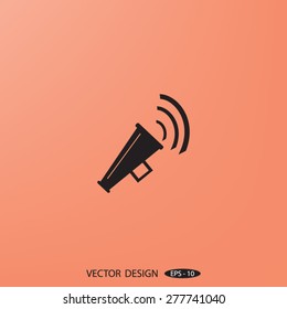 Megaphone, loudspeaker icon.