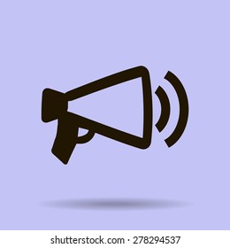 Megaphone, loudspeaker icon