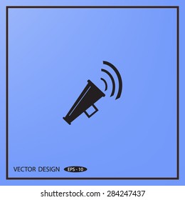 Megaphone, loudspeaker icon.