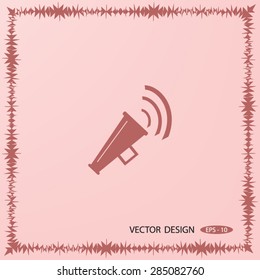 Megaphone, loudspeaker icon