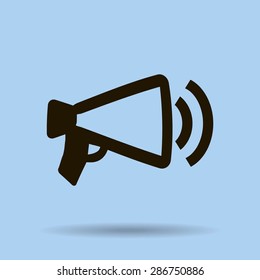 Megaphone, loudspeaker icon