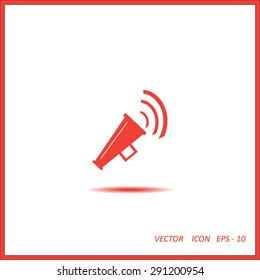 Megaphone, loudspeaker icon.