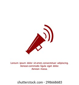 Megaphone, loudspeaker icon.