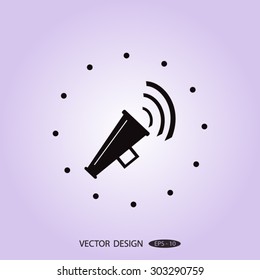 Megaphone, loudspeaker icon.