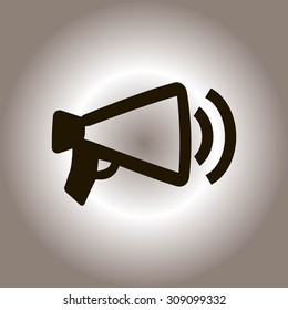 Megaphone, loudspeaker icon