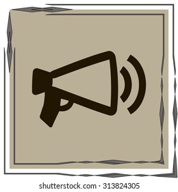 Megaphone, loudspeaker icon