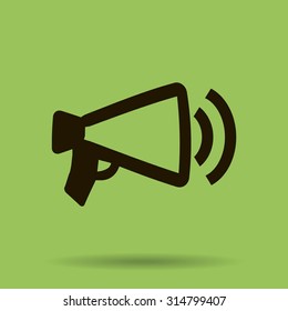 Megaphone, loudspeaker icon