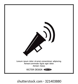 Megaphone, loudspeaker icon.