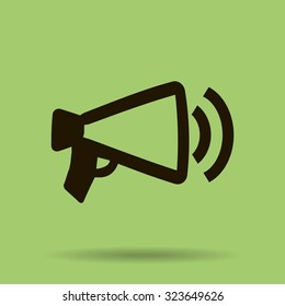 Megaphone, loudspeaker icon