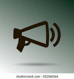Megaphone, loudspeaker icon
