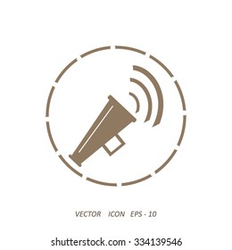 Megaphone, loudspeaker icon.