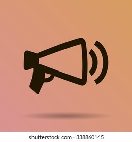 Megaphone, loudspeaker icon