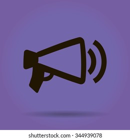 Megaphone, loudspeaker icon
