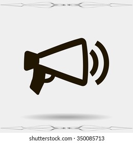 Megaphone, loudspeaker icon