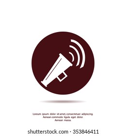 Megaphone, loudspeaker icon.