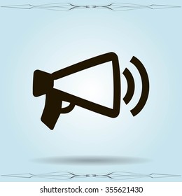 Megaphone, loudspeaker icon