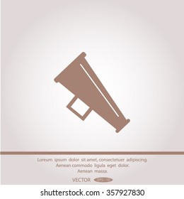 Megaphone, loudspeaker icon. 