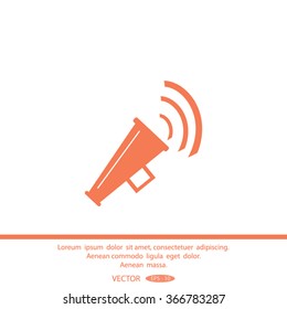 Megaphone, loudspeaker icon.