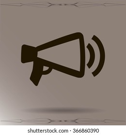 Megaphone, loudspeaker icon