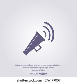 Megaphone, loudspeaker icon.