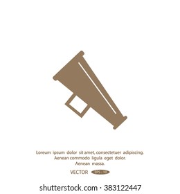 Megaphone, loudspeaker icon.