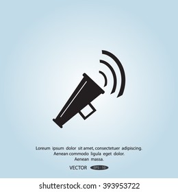 Megaphone, loudspeaker icon.