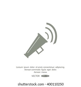 Megaphone, loudspeaker icon.