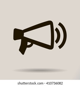 Megaphone, loudspeaker icon