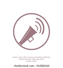 Megaphone, loudspeaker icon.