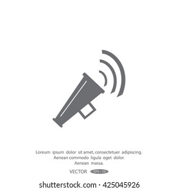 Megaphone, loudspeaker icon.