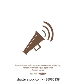 Megaphone, loudspeaker icon.