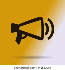 Megaphone, loudspeaker icon