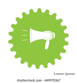 Megaphone, loudspeaker icon. 