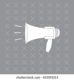 Megaphone, loudspeaker icon. 