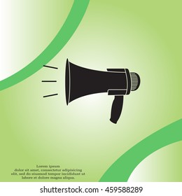 Megaphone, loudspeaker icon. 