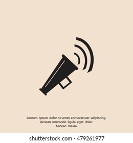 Megaphone, loudspeaker icon.