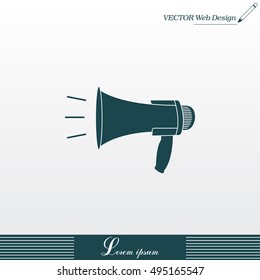 Megaphone, loudspeaker icon. 
